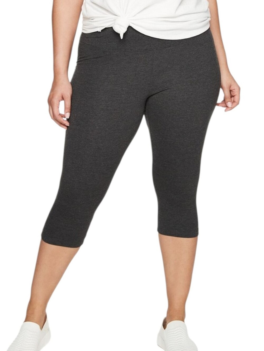JMS Active Just My Size Charcoal Active Capri Leggings 2X
